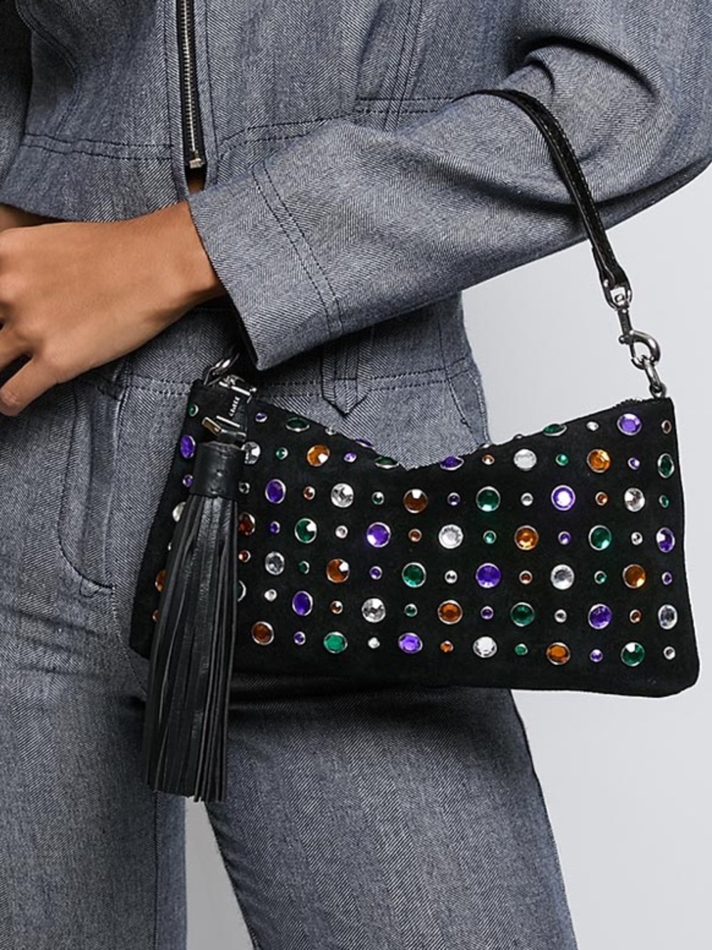 Aimee Onyx Hour Zip Clutch
